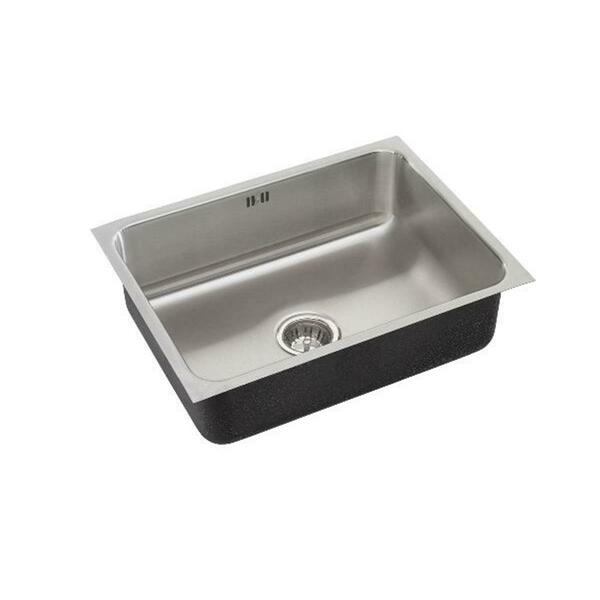 Just 18 Gauge T-304 Single Bowl Undermount Commercial Grade Sink With Integral Overflow USXF-1620-A-R